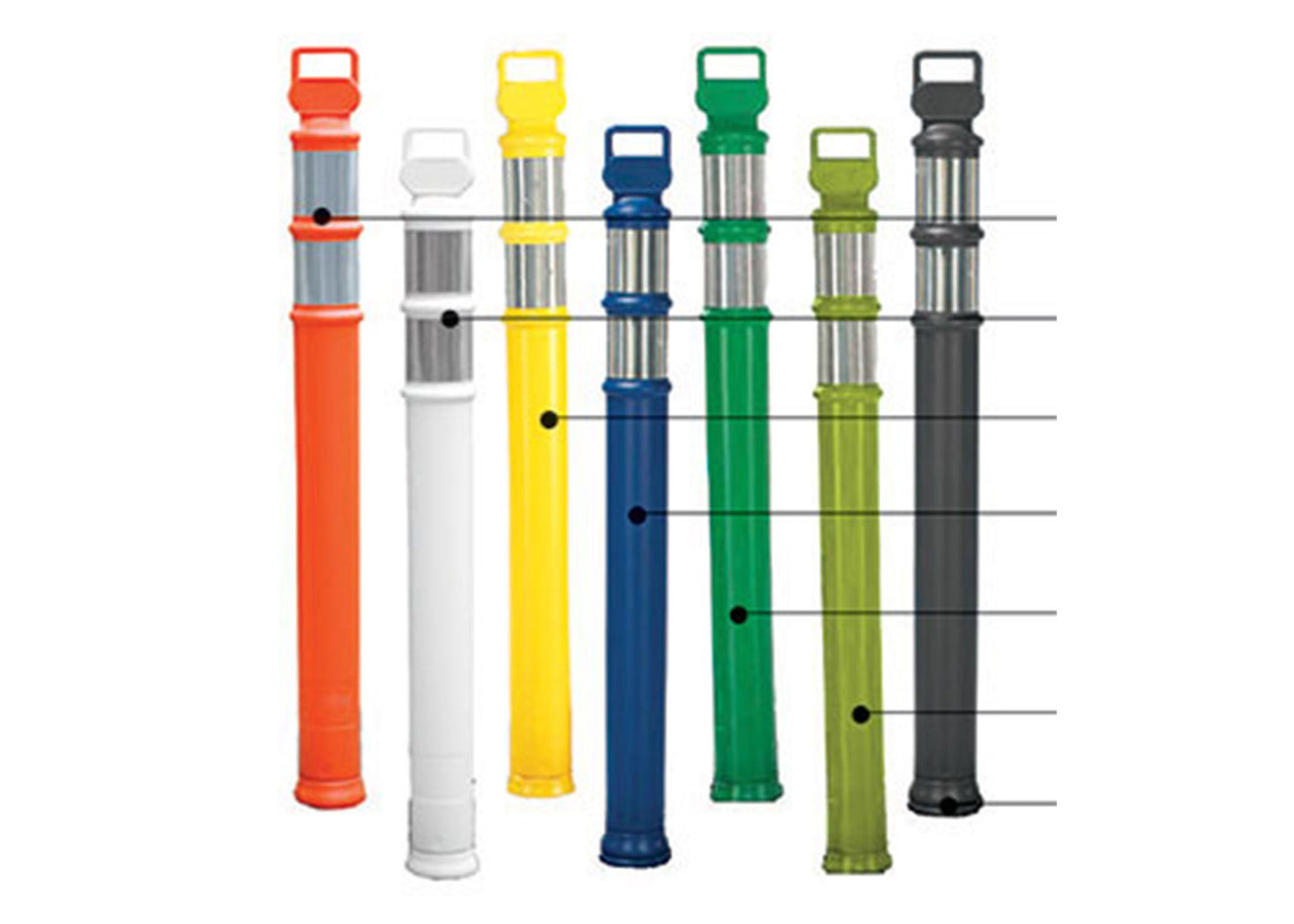 CORTINA 45“ EZ Grab Flared DELINEATOR Post With 3” HIP Collars, Choose Your Color