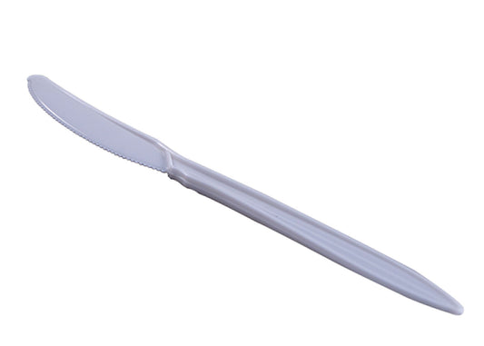 Medium-Weight Disposable Knife, Plastic, White - 1000/cs