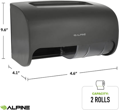 Side-by-Side Double Roll Toilet Tissue Dispenser, Gray — FREE SHIPPING*