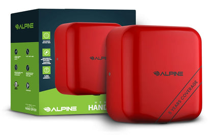 Hemlock High Speed, Commercial Hand Dryer, Red, 120V — FREE SHIPPING*
