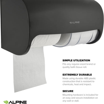 Side-by-Side Double Roll Toilet Tissue Dispenser, Gray — FREE SHIPPING*