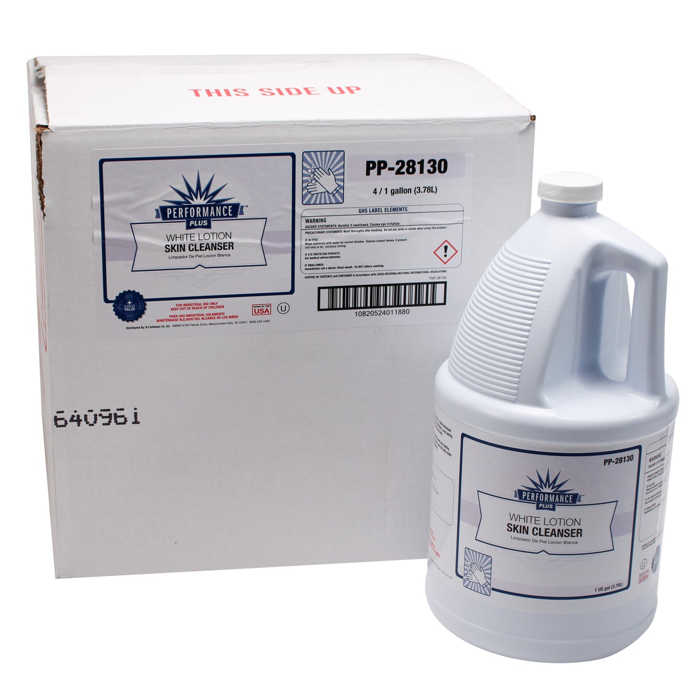 PP-28130 Performance Plus White Lotion Skin Cleanser Pearl Soap, Gallon Jug - 4 per case