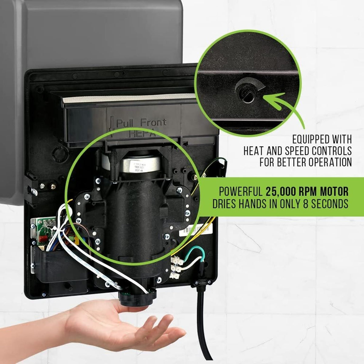 Willow High Speed Commercial Hand Dryer, 120V, Black — FREE SHIPPING*
