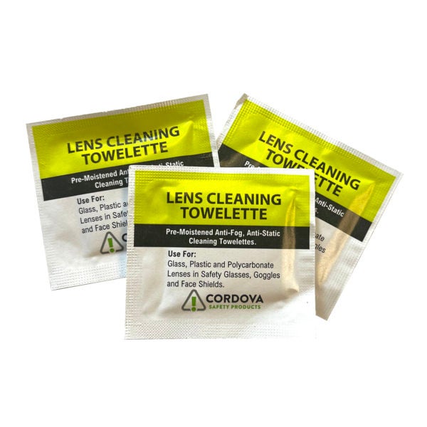 Cordova Lens Cleaning Towelettes, Anti-fog, Anti-Static, Individually Wrapped