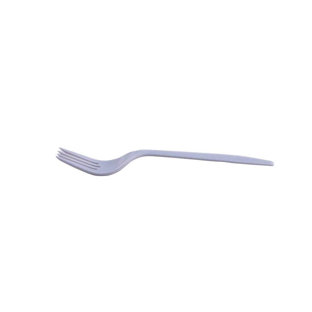 Medium-Weight Disposable Fork, Plastic, White - 1000/cs