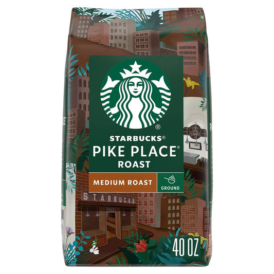 Starbucks® Pike Place Ground Coffee, Medium Roast - 40 oz Bag