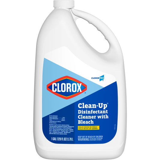 CloroxPro™ Clorox® Clean-Up® Disinfectant Cleaner with Bleach, Gallon Refill Bottle (128 oz.) - 4/cs