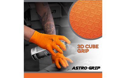 SAS Astro-Grip® Powder-Free 7 Mil Exam Grade, FDA, Nitrile 3D Cube Grip Disposable Gloves, Orange, 40/bx - 12 bx/cs