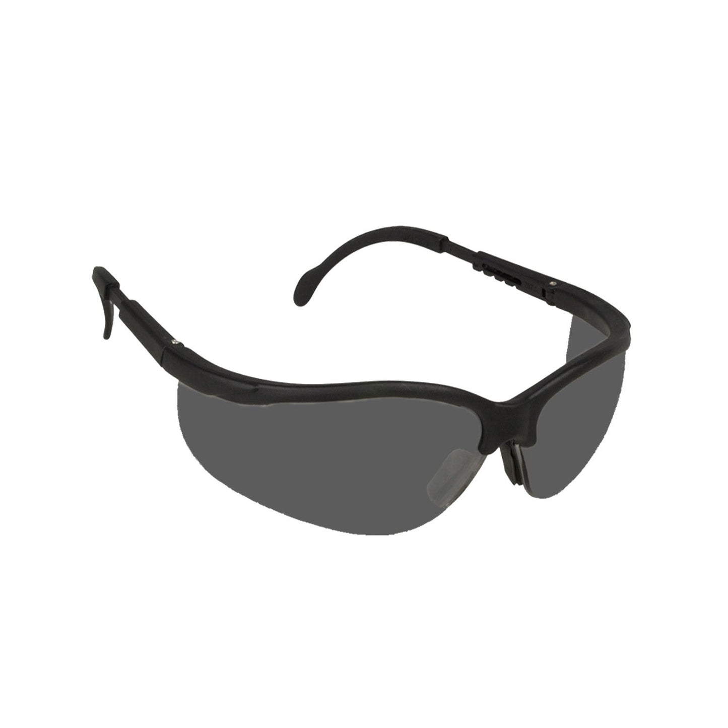 Cordova Boxer™ Safety Glasses, Extendable Temples, Dual Wrap-Around Scratch-Resistant Lens, Black Frame, Choose Clear or Gray or Indoor/Outdoor Lens