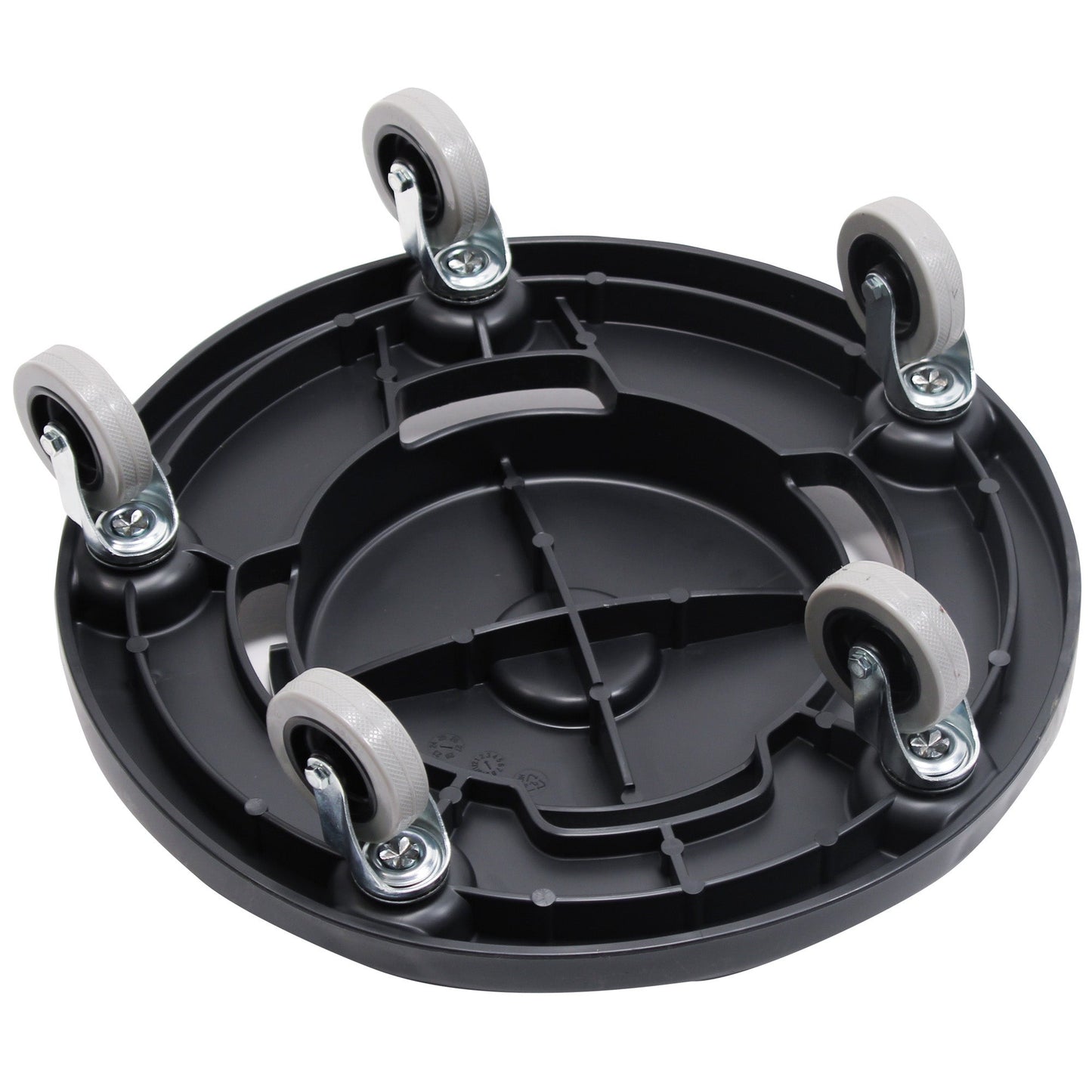 Performance Plus™ UNIVERSAL DOLLY for 32, 44, 55 Gal Round Waste Receptacles, Black - 1 Dolly