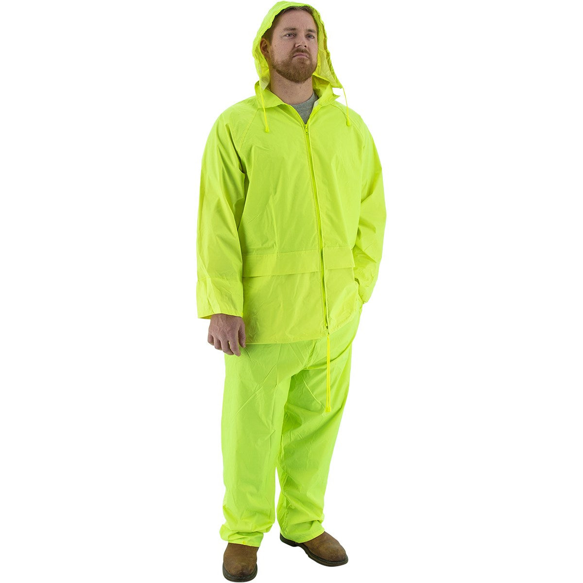 71-2000 Majestic 2-Piece Hooded Waterproof Rain Suit — 1 Each or 10 Each — FREE SHIPPING*