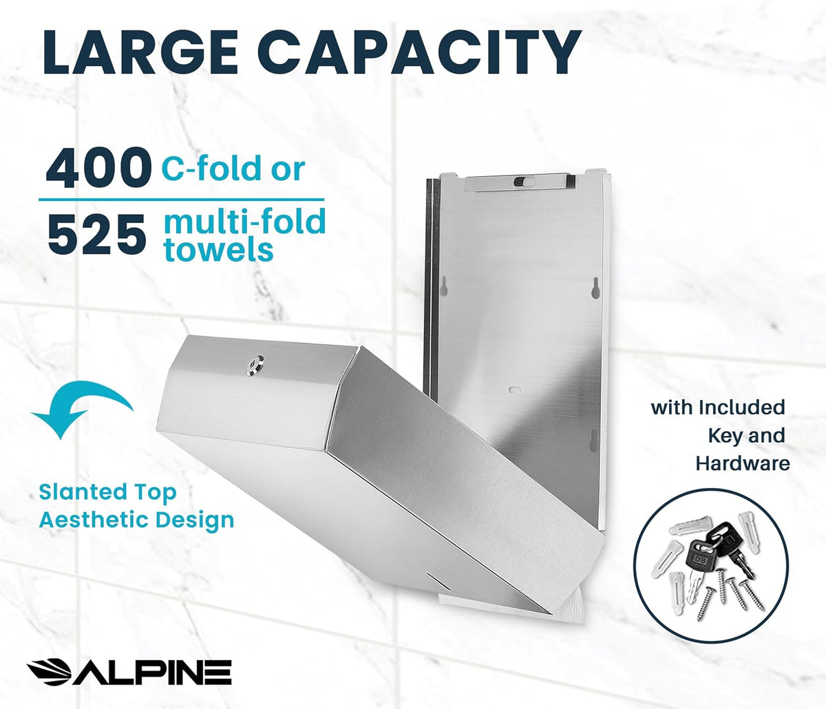 C-Fold/Multifold Paper Towel Dispenser, Stainless Steel Brushed — FREE SHIPPING*