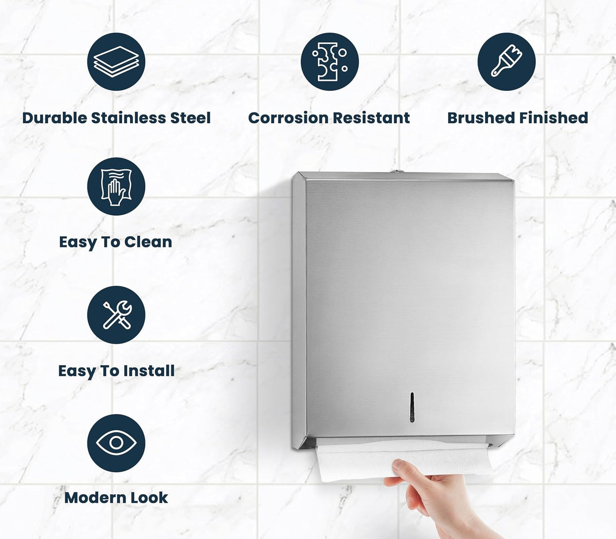 C-Fold/Multifold Paper Towel Dispenser, Stainless Steel Brushed — FREE SHIPPING*