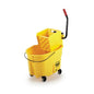 Rubbermaid WaveBrake® 2.0 Mop Bucket with Side-Press Wringer, 35 qt, Plastic, Yellow - 1/ea