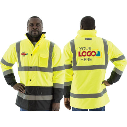 75-1303 Majestic Hi-Viz Waterproof Parka with Fleece Lining, ANSI 3 — 1 Each or 10 Each — FREE SHIPPING*