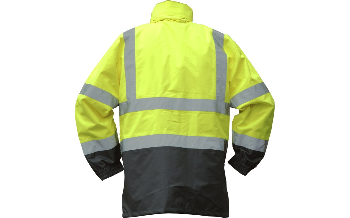 75-1305 Majestic Hi-Viz Waterproof Rain Jacket w Nylon Liner, ANSI 3 — 1 Each or 10 Each — FREE SHIPPING*
