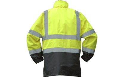 75-1305 Majestic Hi-Viz Waterproof Rain Jacket w Nylon Liner, ANSI 3 — 1 Each or 10 Each — FREE SHIPPING*