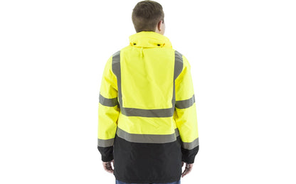 75-1305 Majestic Hi-Viz Waterproof Rain Jacket w Nylon Liner, ANSI 3 — 1 Each or 10 Each — FREE SHIPPING*