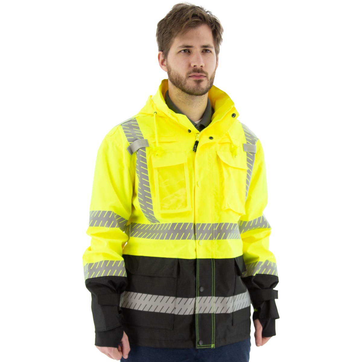 75-1309 Majestic High Visibility Waterproof Parka with Liner Options, ANSI 3, R — 1 Each or 10 Each — FREE SHIPPING*