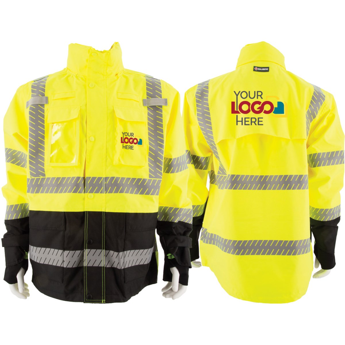 75-1309 Majestic High Visibility Waterproof Parka with Liner Options, ANSI 3, R — 1 Each or 10 Each — FREE SHIPPING*