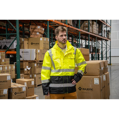 75-1309 Majestic High Visibility Waterproof Parka with Liner Options, ANSI 3, R — 1 Each or 10 Each — FREE SHIPPING*