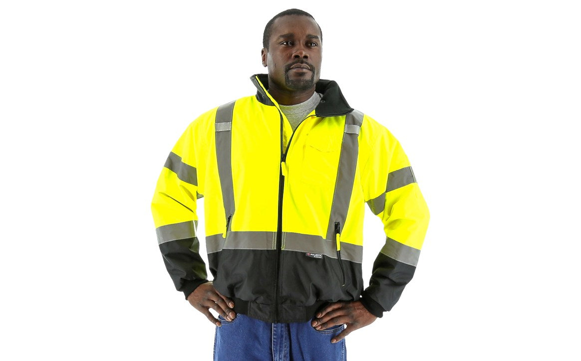 75-1311 Majestic Hi-Viz Waterproof Jacket w Removable Liner, ANSI 3 — 1 Each or 10 Each — FREE SHIPPING*