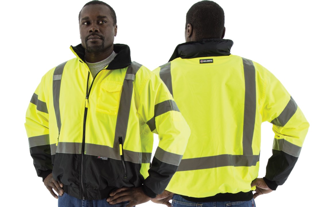 75-1311 Majestic Hi-Viz Waterproof Jacket w Removable Liner, ANSI 3 — 1 Each or 10 Each — FREE SHIPPING*