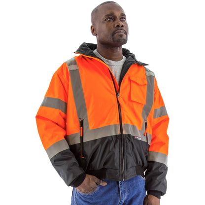 75-1311 Majestic Hi-Viz Waterproof Jacket w Removable Liner, ANSI 3 — 1 Each or 10 Each — FREE SHIPPING*