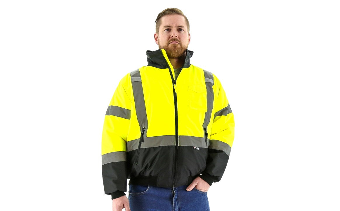 75-1314 Majestic Hi-Viz Waterproof Jacket with Quilted Liner, ANSI 3 — 1 Each or 10 Each — FREE SHIPPING*