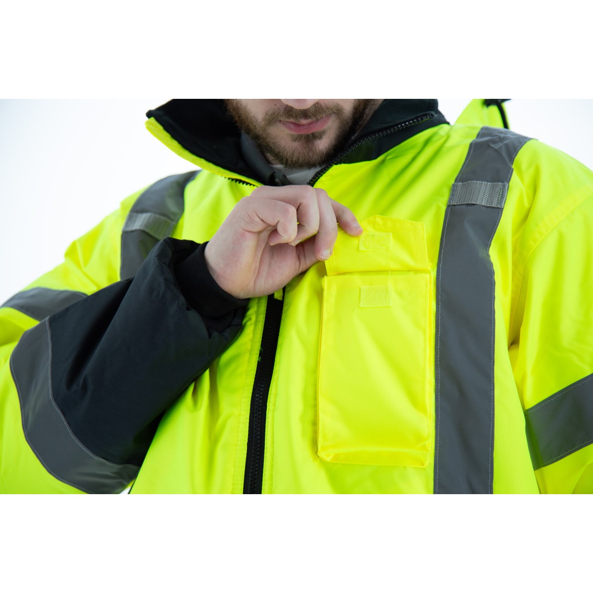 75-1313 Majestic Hi-Viz Waterproof Jacket with Quilted Liner, ANSI 3 — 1 Each or 10 Each — FREE SHIPPING*