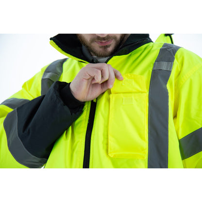 75-1313 Majestic Hi-Viz Waterproof Jacket with Quilted Liner, ANSI 3 — 1 Each or 10 Each — FREE SHIPPING*