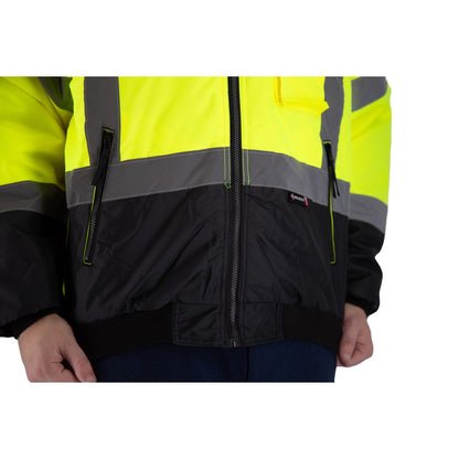 75-1314 Majestic Hi-Viz Waterproof Jacket with Quilted Liner, ANSI 3 — 1 Each or 10 Each — FREE SHIPPING*