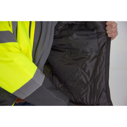 75-1313 Majestic Hi-Viz Waterproof Jacket with Quilted Liner, ANSI 3 — 1 Each or 10 Each — FREE SHIPPING*