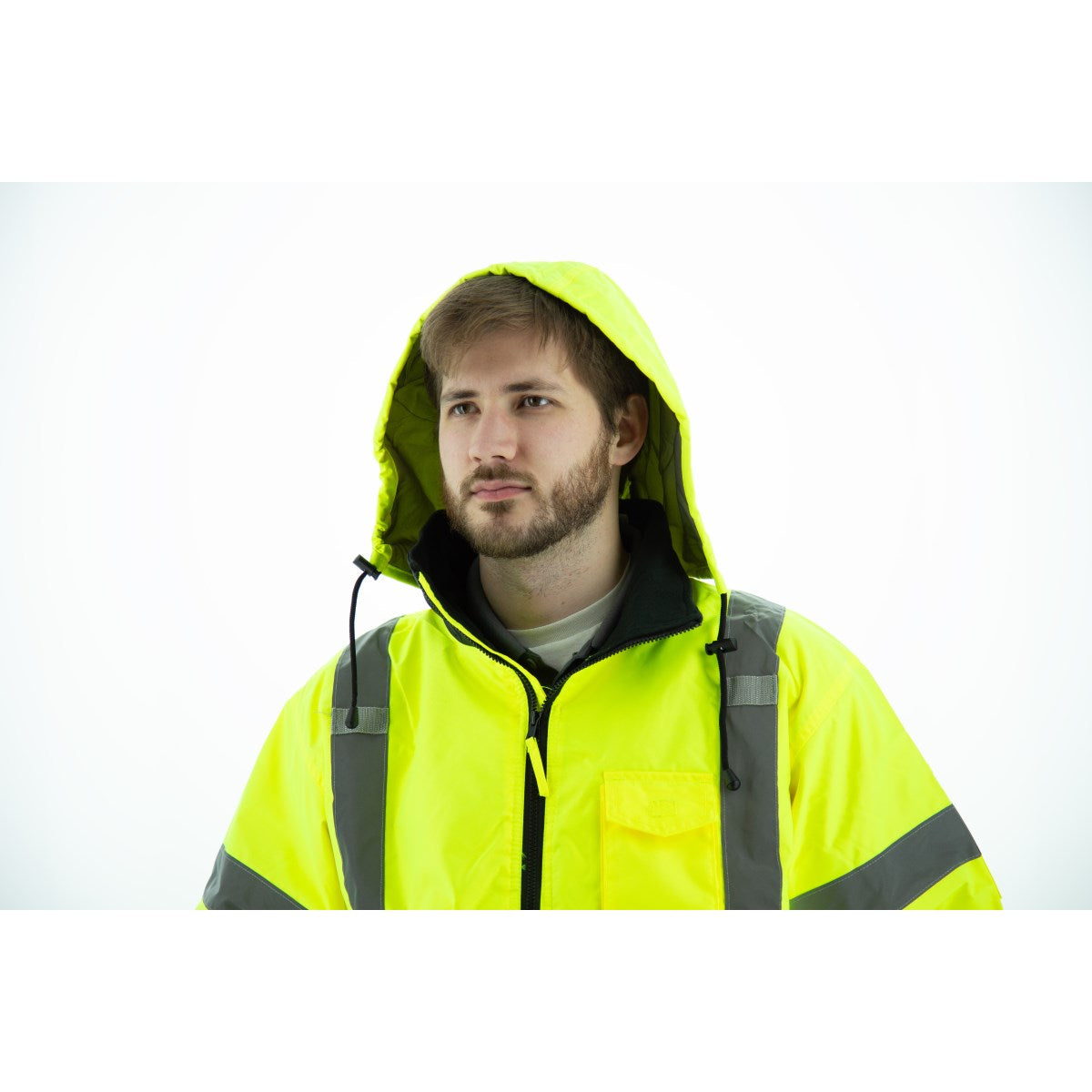 75-1313 Majestic Hi-Viz Waterproof Jacket with Quilted Liner, ANSI 3 — 1 Each or 10 Each — FREE SHIPPING*
