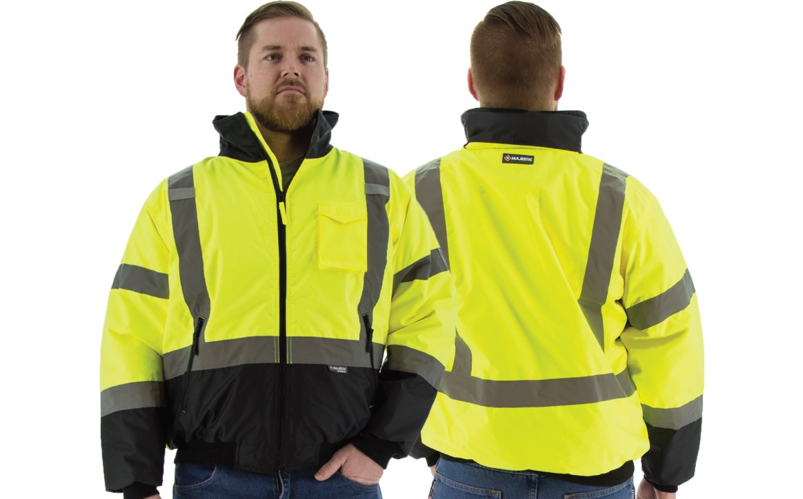 75-1313 Majestic Hi-Viz Waterproof Jacket with Quilted Liner, ANSI 3 — 1 Each or 10 Each — FREE SHIPPING*