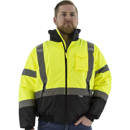 75-1313 Majestic Hi-Viz Waterproof Jacket with Quilted Liner, ANSI 3 — 1 Each or 10 Each — FREE SHIPPING*