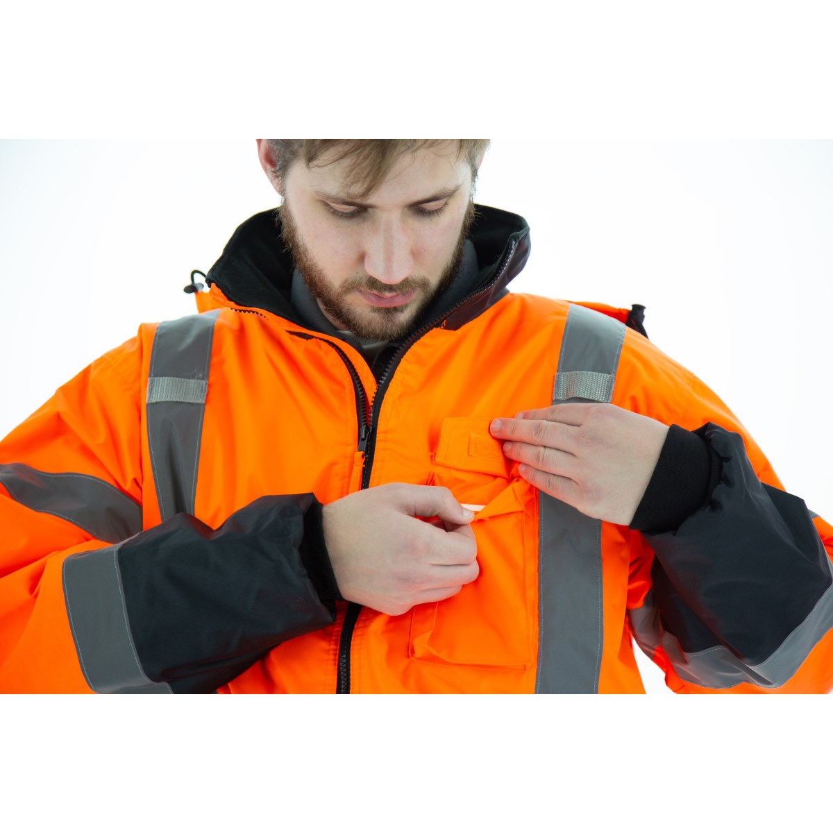 75-1314 Majestic Hi-Viz Waterproof Jacket with Quilted Liner, ANSI 3 — 1 Each or 10 Each — FREE SHIPPING*