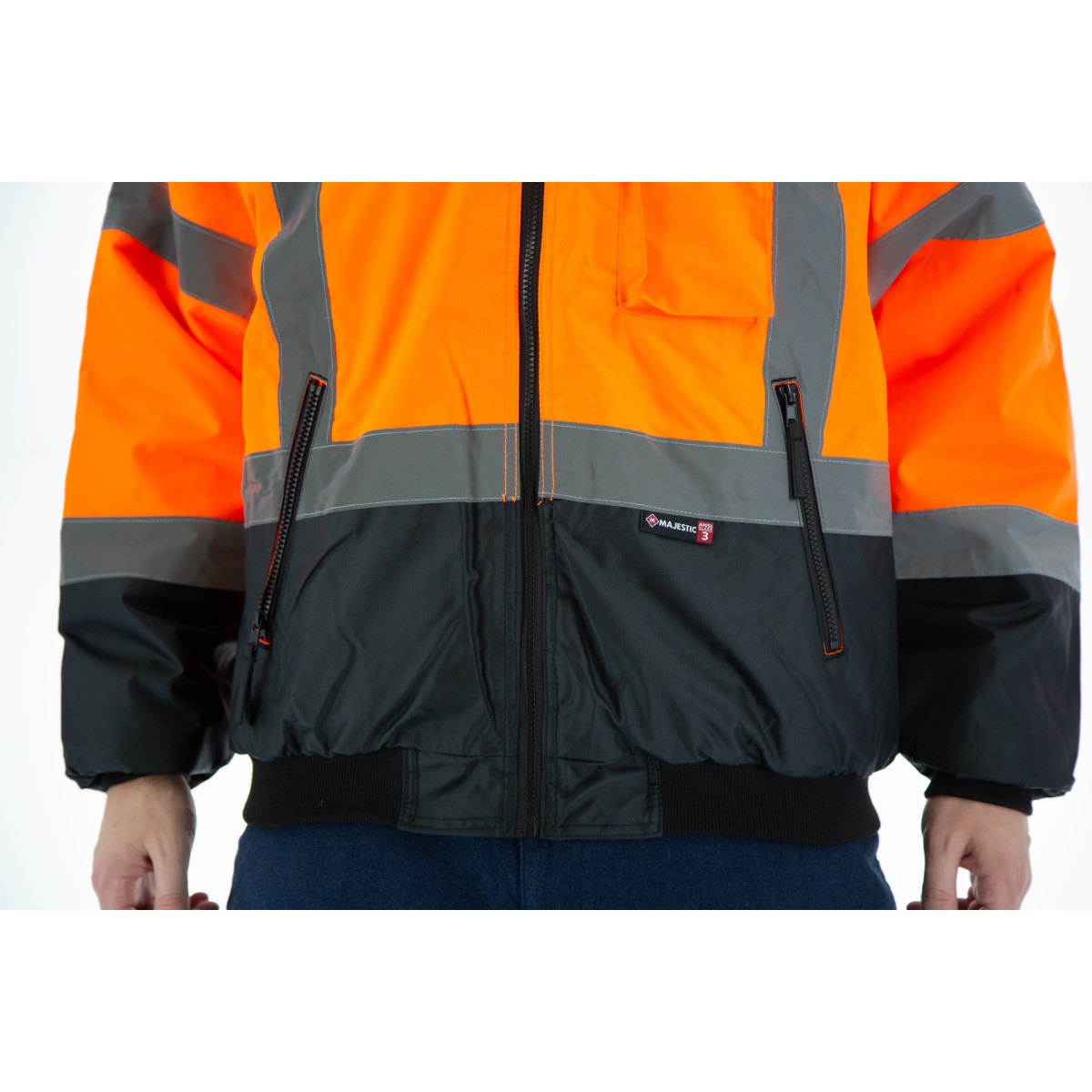 75-1314 Majestic Hi-Viz Waterproof Jacket with Quilted Liner, ANSI 3 — 1 Each or 10 Each — FREE SHIPPING*