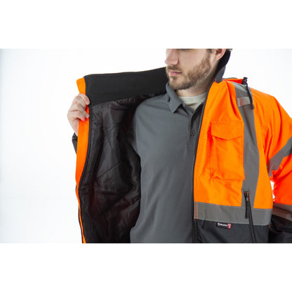 75-1314 Majestic Hi-Viz Waterproof Jacket with Quilted Liner, ANSI 3 — 1 Each or 10 Each — FREE SHIPPING*