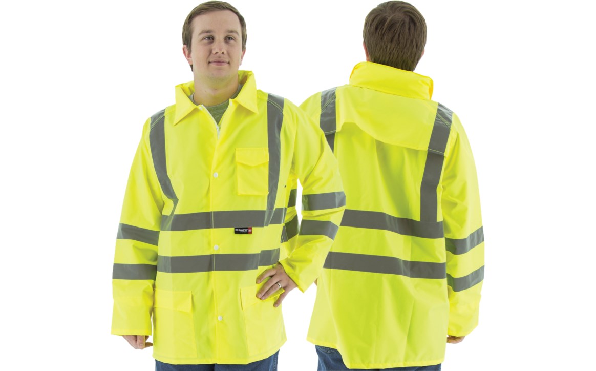 75-1351 Majestic Hi-Viz Waterproof Rain Jacket, ANSI 3 — 1 Each or 20 Each — FREE SHIPPING*