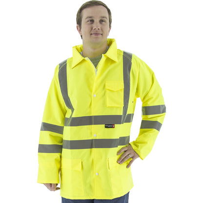 75-1351 Majestic Hi-Viz Waterproof Rain Jacket, ANSI 3 — 1 Each or 20 Each — FREE SHIPPING*