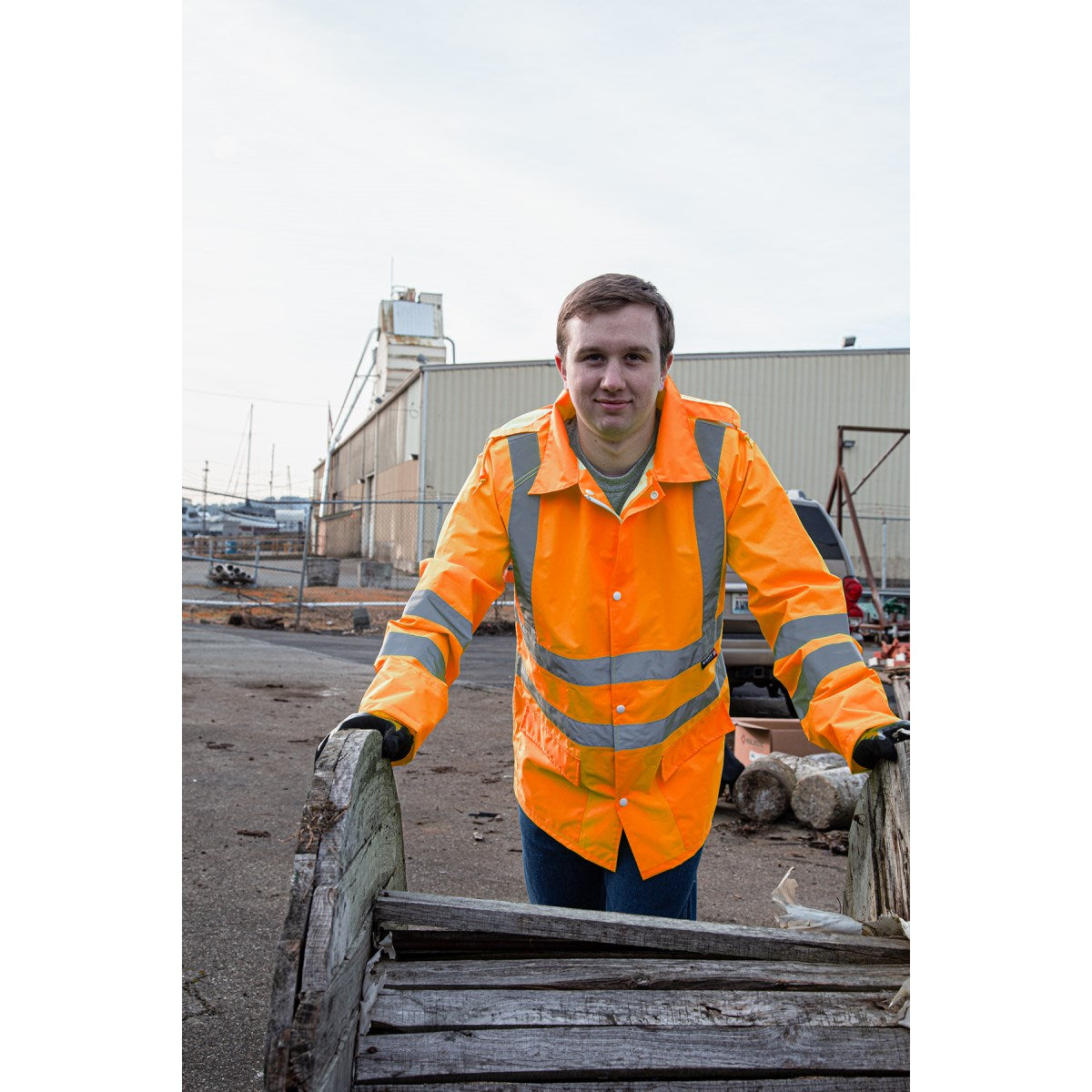 75-1351 Majestic Hi-Viz Waterproof Rain Jacket, ANSI 3 — 1 Each or 20 Each — FREE SHIPPING*