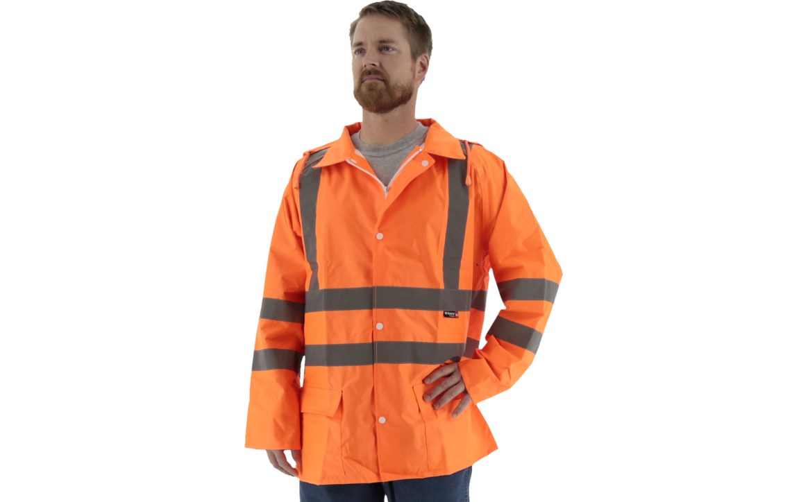 75-1351 Majestic Hi-Viz Waterproof Rain Jacket, ANSI 3 — 1 Each or 20 Each — FREE SHIPPING*