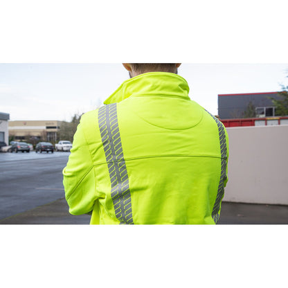 75-1373 Majestic High Visibility Water Resistant Softshell Jacket and Liner, Yellow w/Black Bottom ANSI 3, R — 1 Each or 10 Each — FREE SHIPPING*