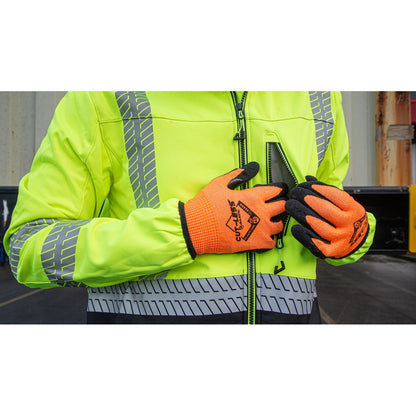 75-1373 Majestic High Visibility Water Resistant Softshell Jacket and Liner, Yellow w/Black Bottom ANSI 3, R — 1 Each or 10 Each — FREE SHIPPING*