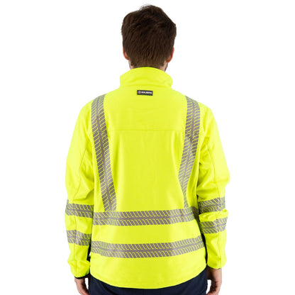 75-1373 Majestic High Visibility Water Resistant Softshell Jacket and Liner, Yellow w/Black Bottom ANSI 3, R — 1 Each or 10 Each — FREE SHIPPING*