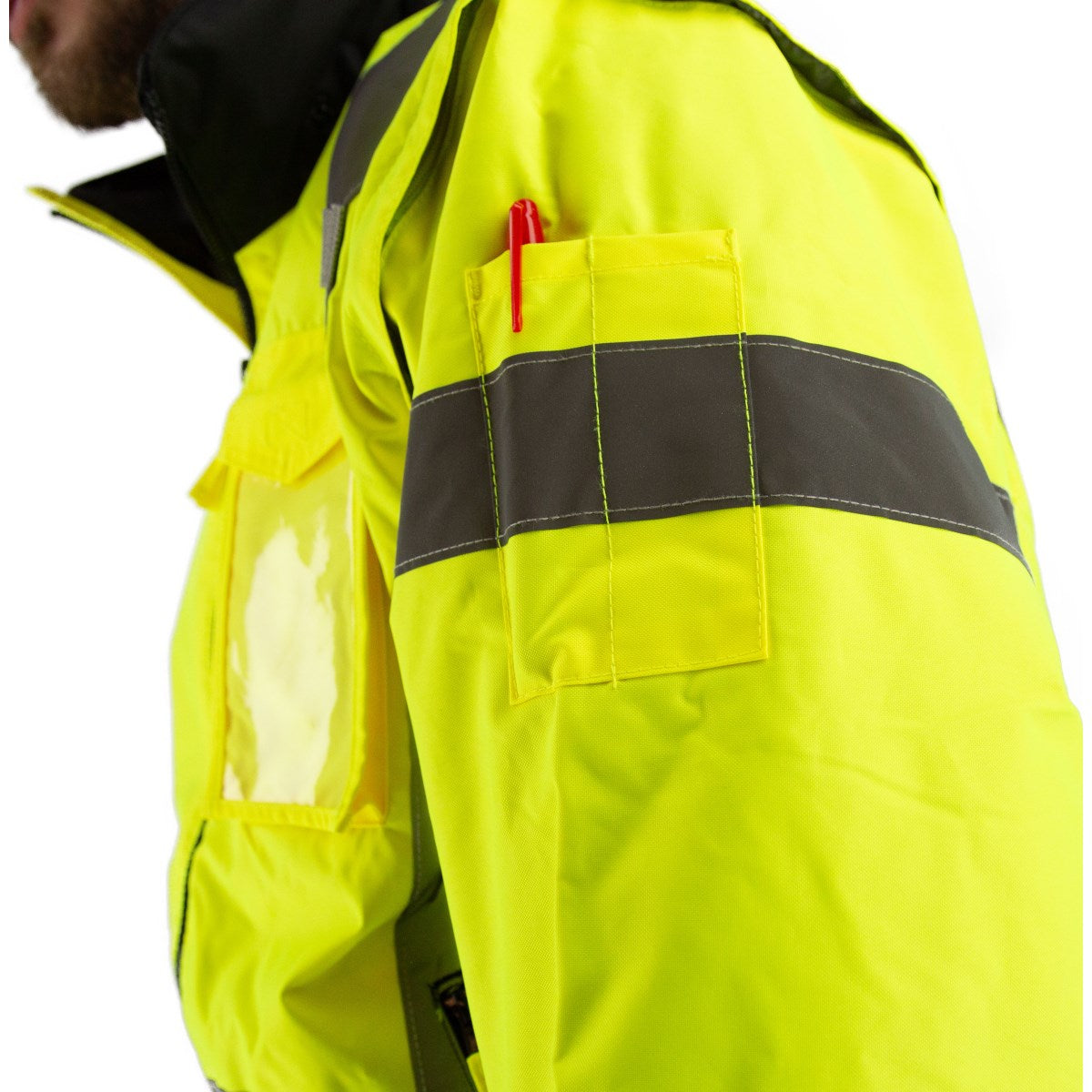 75-1384 Majestic Hi-Viz Orange 8-in-1 Waterproof Jacket w Hi-Viz Liner, ANSI 3 — 1 Each or 10 Each — FREE SHIPPING*