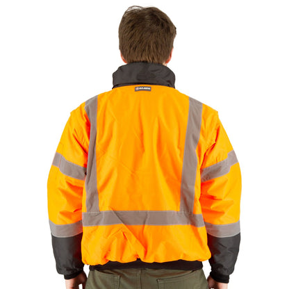 75-1383 Majestic Hi-Viz 8-in-1 Waterproof Jacket w Hi-Viz Liner, ANSI 3 — 1 Each or 10 Each — FREE SHIPPING*