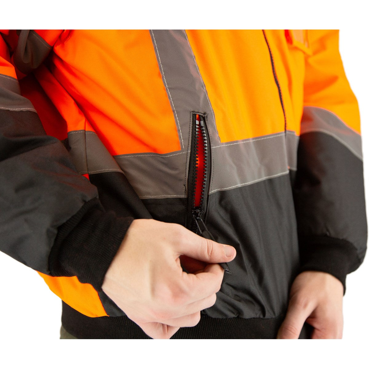 75-1383 Majestic Hi-Viz 8-in-1 Waterproof Jacket w Hi-Viz Liner, ANSI 3 — 1 Each or 10 Each — FREE SHIPPING*