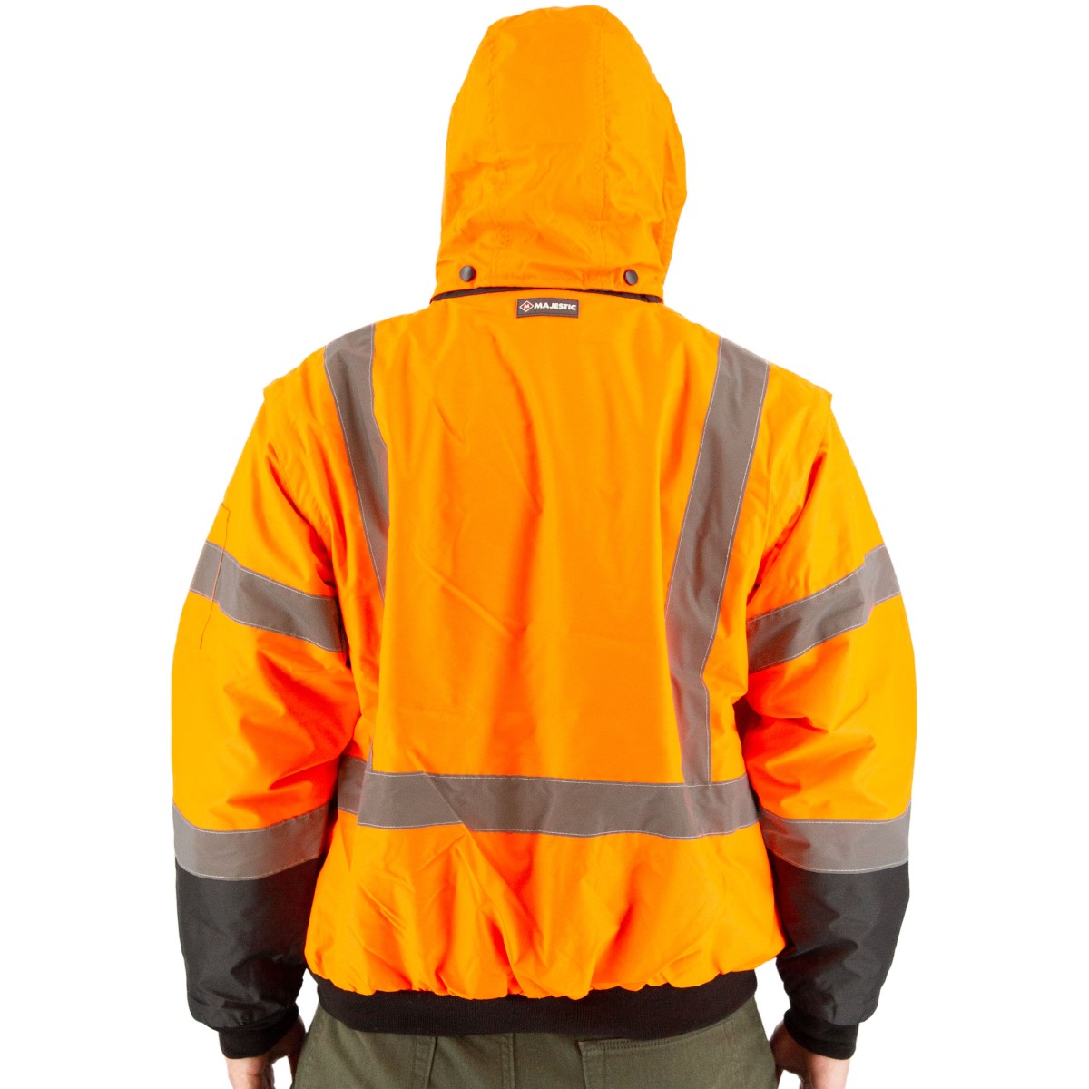 75-1383 Majestic Hi-Viz 8-in-1 Waterproof Jacket w Hi-Viz Liner, ANSI 3 — 1 Each or 10 Each — FREE SHIPPING*